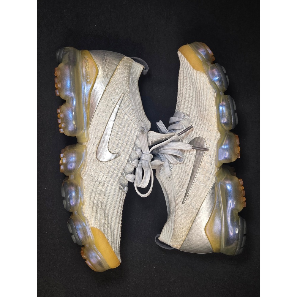 Nike Air VaporMax Flyknit 3 Metallic Silver Phantom AJ6910-101 Womens 9.5